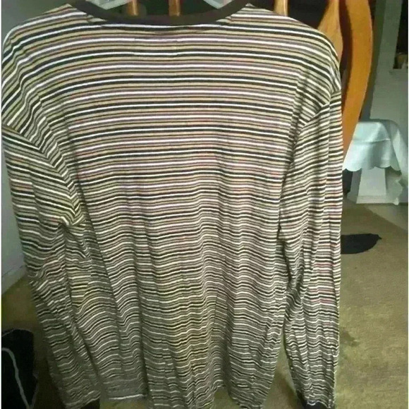 LOST ENTERPRISE EMBROIDERED LOGO  LONG SLEEVE HORIZONTAL STRIPED TEE XL - Picture 4 of 4